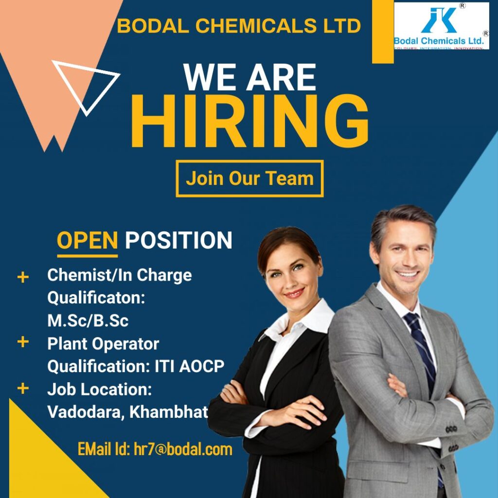 Bodal Chemicals Ltd Jobs-2021