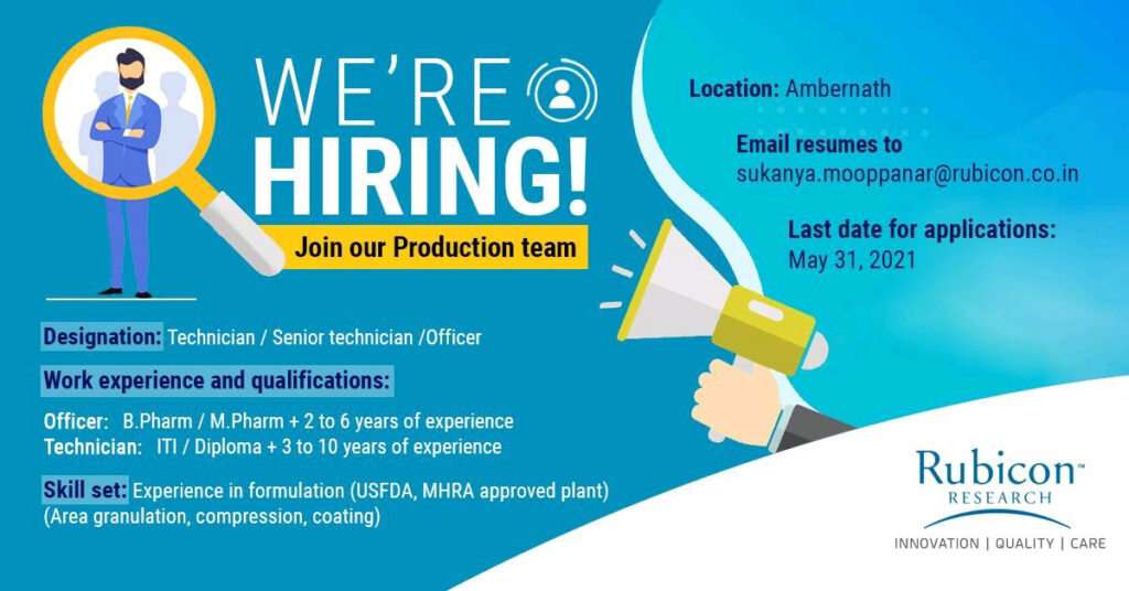 Rubicon Research Pvt Ltd Jobs-2021